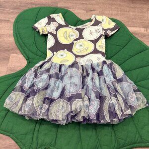 Wild Rich Kids Girls 5/6 Monsters Inc One Piece Tutu Dress Sully Mike